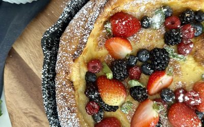 POSTRE DE FRUTOS ROJOS CON MERENGUE ITALIANO
