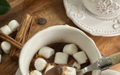 CHOCOLATE CALIENTE CON NARANJA Y CANELA